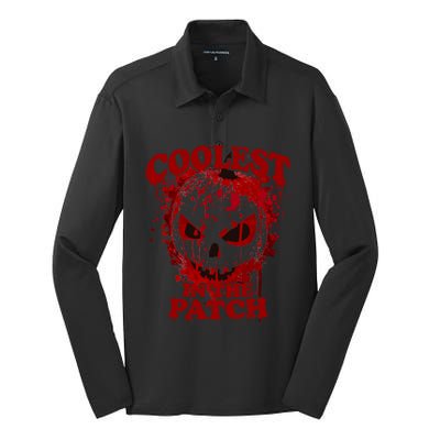 Blood Splatter Coolest Pumpkin In The Patch Bloody Halloween Meaningful Gift Silk Touch Performance Long Sleeve Polo