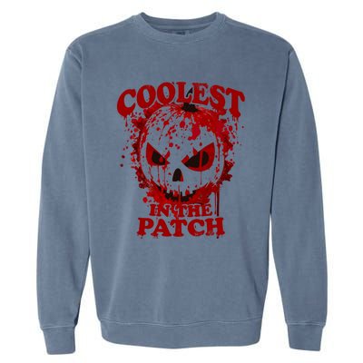 Blood Splatter Coolest Pumpkin In The Patch Bloody Halloween Meaningful Gift Garment-Dyed Sweatshirt