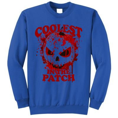 Blood Splatter Coolest Pumpkin In The Patch Bloody Halloween Meaningful Gift Tall Sweatshirt