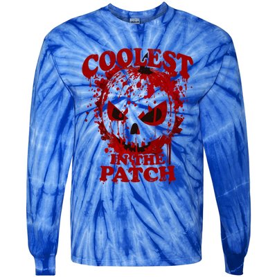 Blood Splatter Coolest Pumpkin In The Patch Bloody Halloween Meaningful Gift Tie-Dye Long Sleeve Shirt