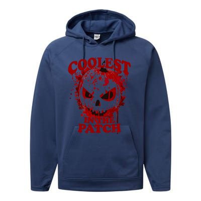 Blood Splatter Coolest Pumpkin In The Patch Bloody Halloween Meaningful Gift Performance Fleece Hoodie