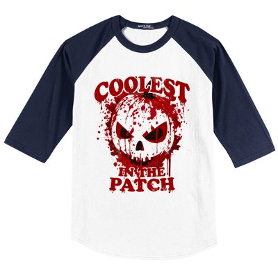 Blood Splatter Coolest Pumpkin In The Patch Bloody Halloween Meaningful Gift Baseball Sleeve Shirt