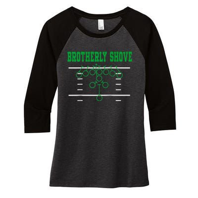 Brotherly Shove Classic Women's Tri-Blend 3/4-Sleeve Raglan Shirt