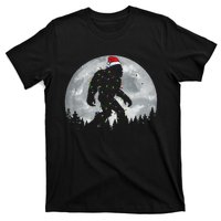 Bigfoot Santa Christmas Tree Lights Funny Xmas Sasquatch Gift T-Shirt