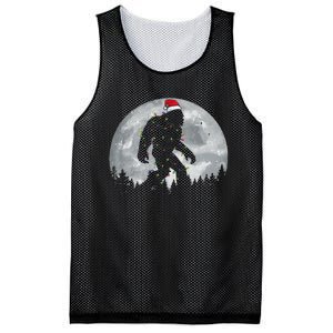 Bigfoot Santa Christmas Tree Lights Funny Xmas Sasquatch Gift Mesh Reversible Basketball Jersey Tank