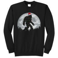 Bigfoot Santa Christmas Tree Lights Funny Xmas Sasquatch Gift Tall Sweatshirt