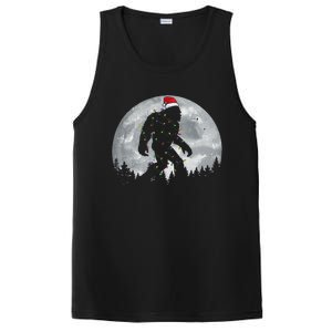 Bigfoot Santa Christmas Tree Lights Funny Xmas Sasquatch Gift PosiCharge Competitor Tank