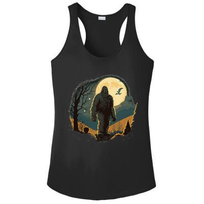 Bigfoot Sasquatch Cool Yeti Halloween Ladies PosiCharge Competitor Racerback Tank