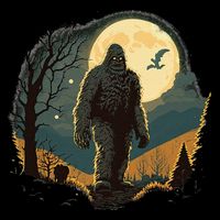 Bigfoot Sasquatch Cool Yeti Halloween Cooling Performance Long Sleeve Crew