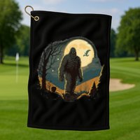 Bigfoot Sasquatch Cool Yeti Halloween Golf Towel