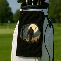 Bigfoot Sasquatch Cool Yeti Halloween Golf Towel