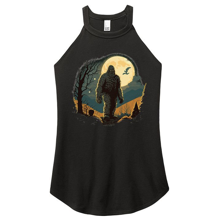 Bigfoot Sasquatch Cool Yeti Halloween Women's Perfect Tri Rocker Tank