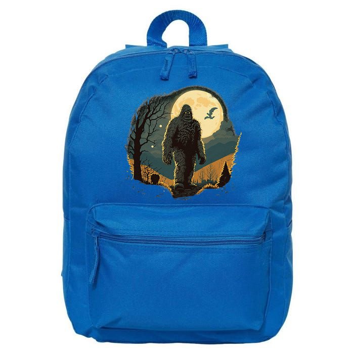 Bigfoot Sasquatch Cool Yeti Halloween 16 in Basic Backpack