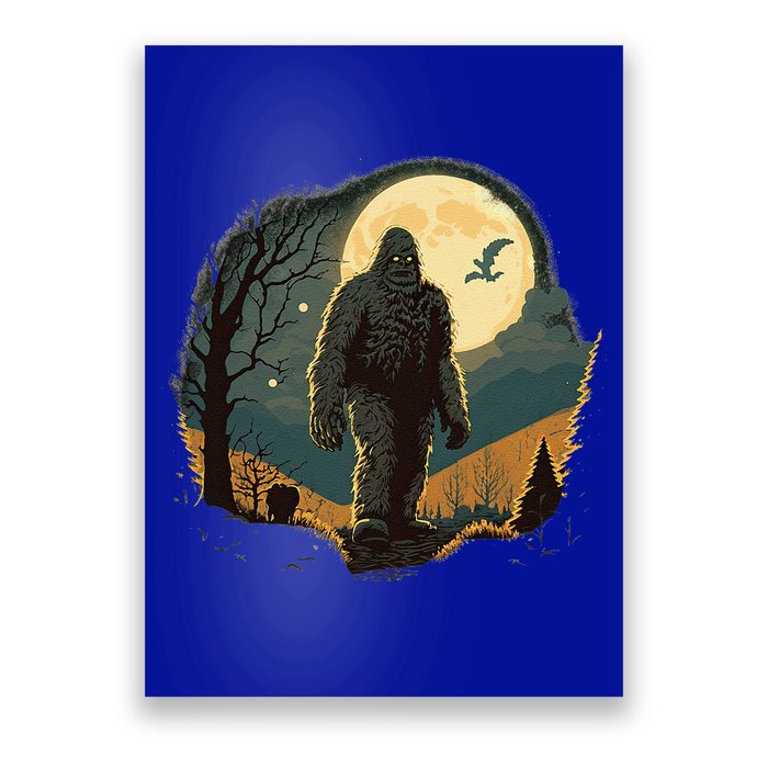 Bigfoot Sasquatch Cool Yeti Halloween Poster