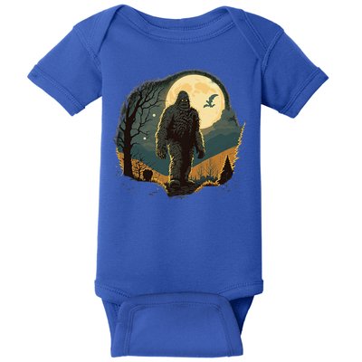 Bigfoot Sasquatch Cool Yeti Halloween Baby Bodysuit