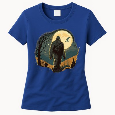 Bigfoot Sasquatch Cool Yeti Halloween Womens T-Shirt