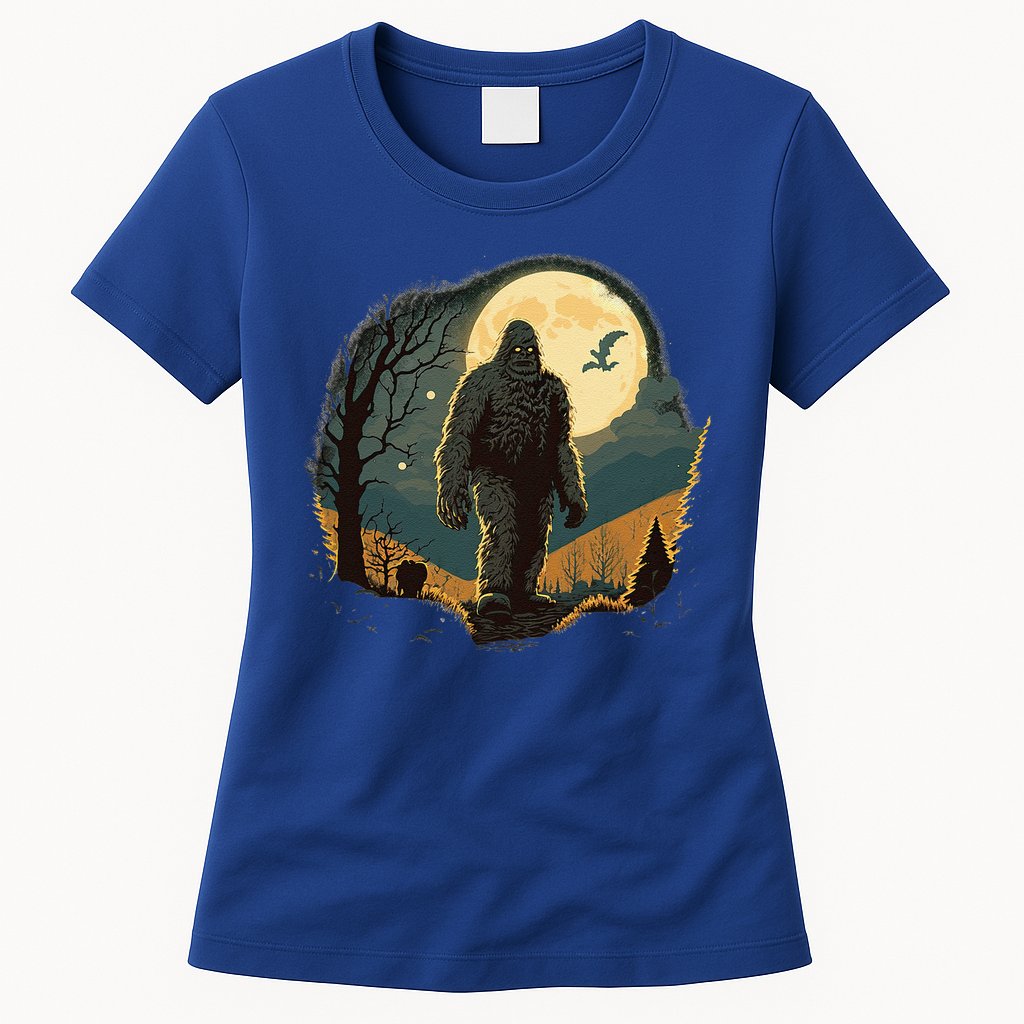 Bigfoot Sasquatch Cool Yeti Halloween Womens T-Shirt