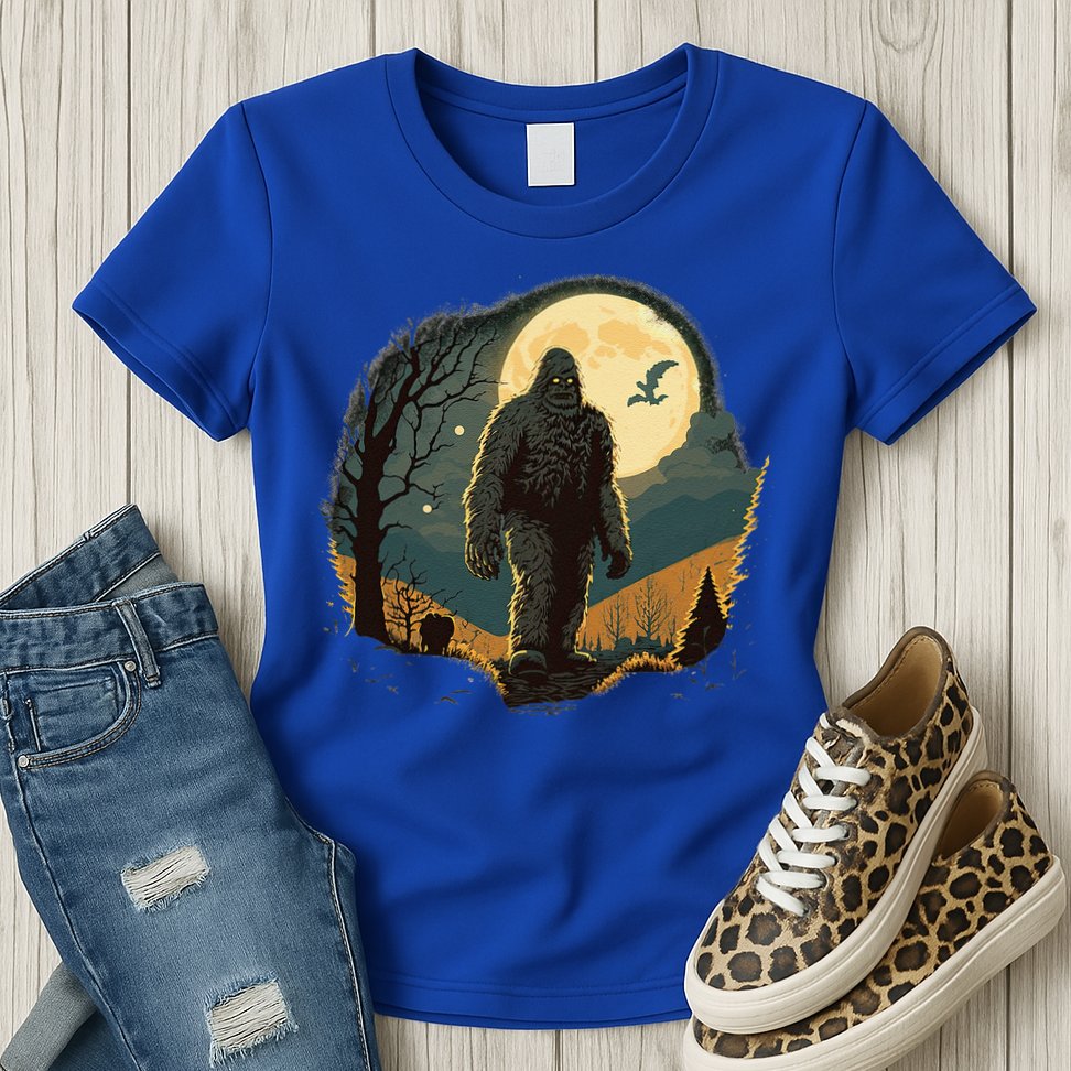 Bigfoot Sasquatch Cool Yeti Halloween Womens T-Shirt