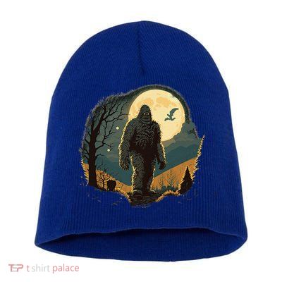 Bigfoot Sasquatch Cool Yeti Halloween Short Acrylic Beanie