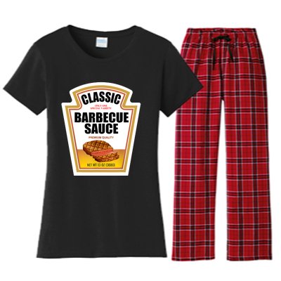 Barbecue Sauce Condiment Group Halloween Costume Women's Flannel Pajama Set