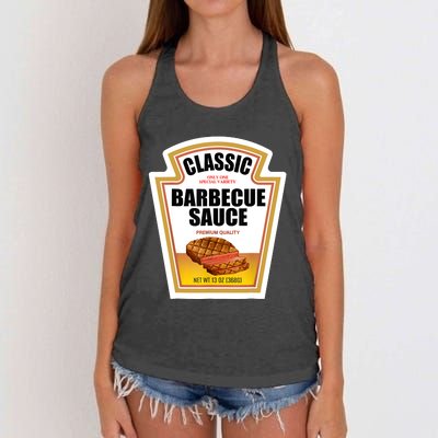 Barbecue Sauce Condiment Group Halloween Costume Women's Knotted Racerback Tank