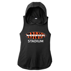 Burrowhead Stadium Cincinnati Football Ladies PosiCharge Tri-Blend Wicking Draft Hoodie Tank