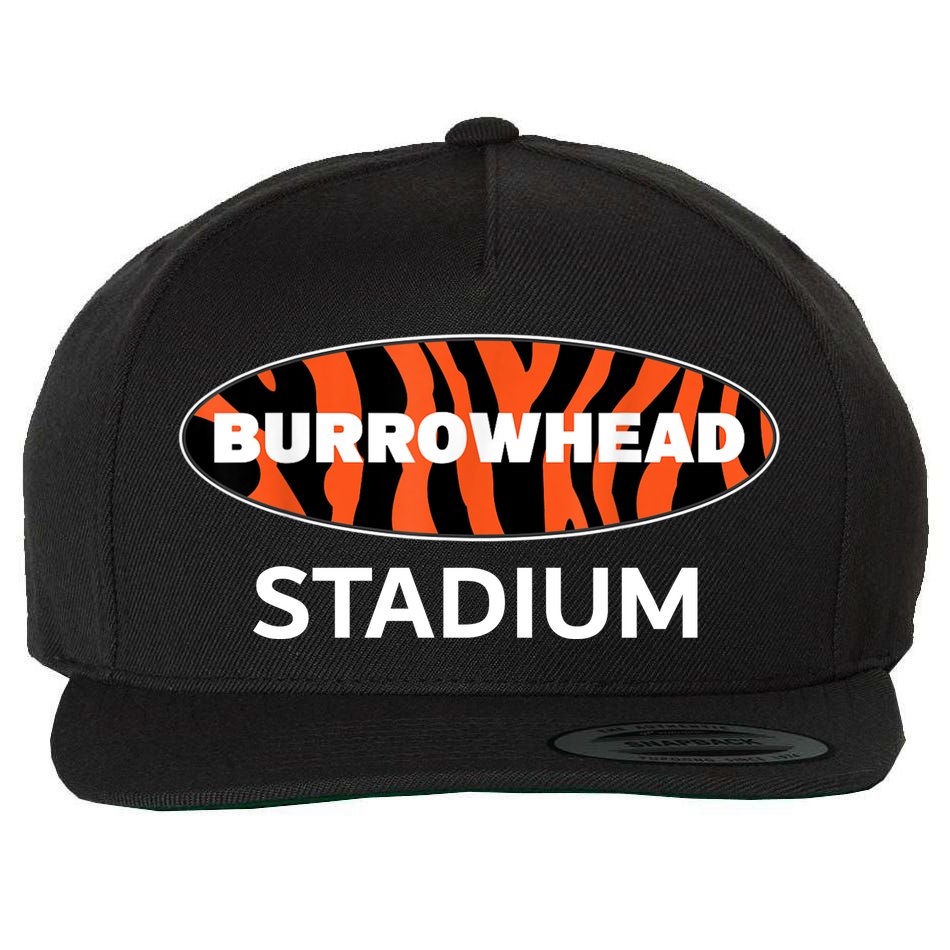 Burrowhead Stadium Cincinnati Football Wool Snapback Cap