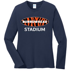 Burrowhead Stadium Cincinnati Football Ladies Long Sleeve Shirt