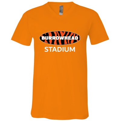 Burrowhead Stadium Cincinnati Football V-Neck T-Shirt