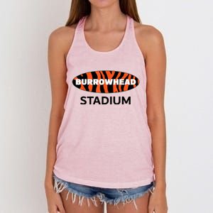 Burrowhead Stadium Cincinnati Football Women's Knotted Racerback Tank