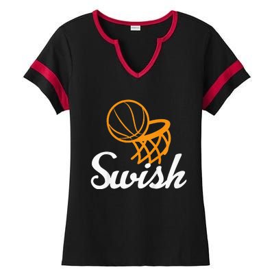 Basketball Swish Cool Sports Clothing Ladies Halftime Notch Neck Tee