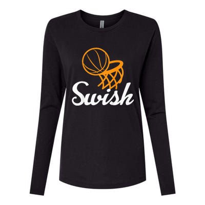 Basketball Swish Cool Sports Clothing Womens Cotton Relaxed Long Sleeve T-Shirt