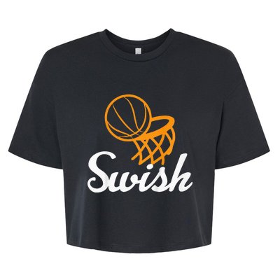 Basketball Swish Cool Sports Clothing Bella+Canvas Jersey Crop Tee