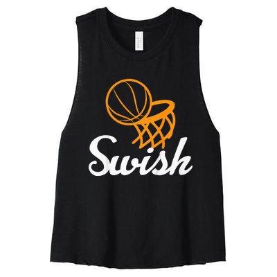 Basketball Swish Cool Sports Clothing Women's Racerback Cropped Tank