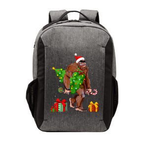 Bigfoot Santa Christmas Tree Lights Funny Xmas Sasquatch  Vector Backpack