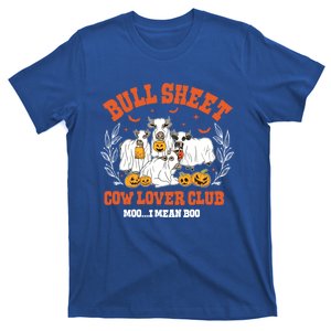 Bull Sheet Cow Lover Club Moo I Mean Boo Funny Halloween Gift T-Shirt