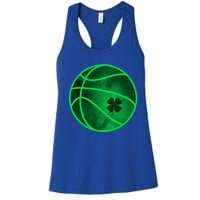 Basketball Shamrock Clover Leaf Pajama St Patrick's Day Gift Women's Racerback Tank