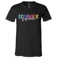 Behavior Squad Colorful Therapist V-Neck T-Shirt