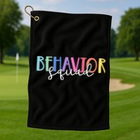 Behavior Squad Colorful Therapist Golf Towel