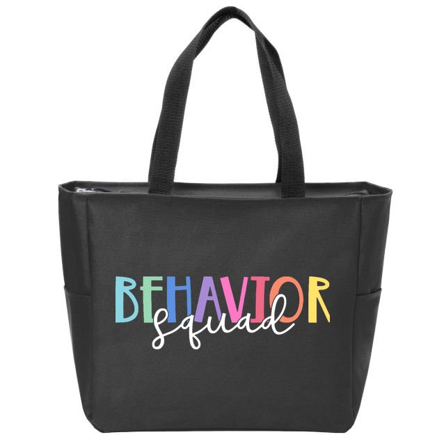 Behavior Squad Colorful Therapist Zip Tote Bag
