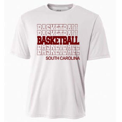 Basketball South Carolina In Modern Stacked Lettering Cooling Performance Crew T-Shirt