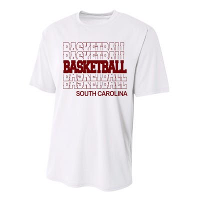 Basketball South Carolina In Modern Stacked Lettering Performance Sprint T-Shirt