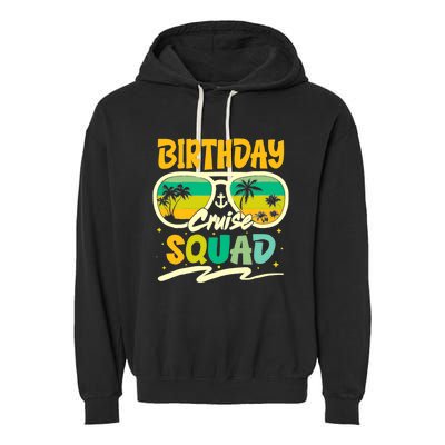 Birthday Summer Cruise Squad Party Vintage Lovers Holiday Garment-Dyed Fleece Hoodie