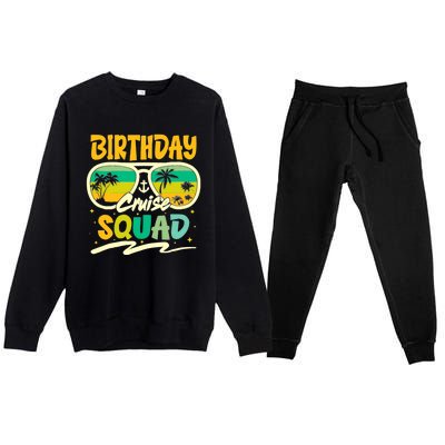 Birthday Summer Cruise Squad Party Vintage Lovers Holiday Premium Crewneck Sweatsuit Set