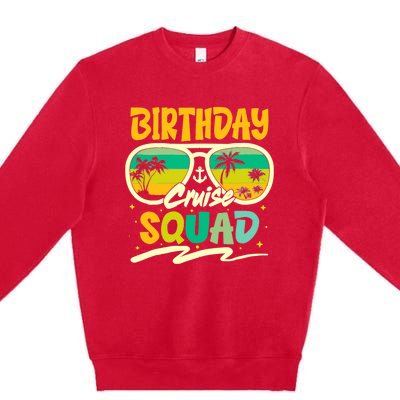 Birthday Summer Cruise Squad Party Vintage Lovers Holiday Premium Crewneck Sweatshirt