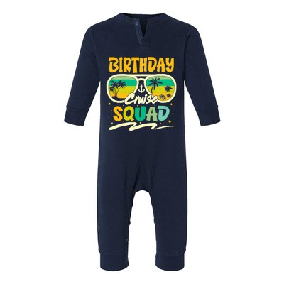 Birthday Summer Cruise Squad Party Vintage Lovers Holiday Infant Fleece One Piece