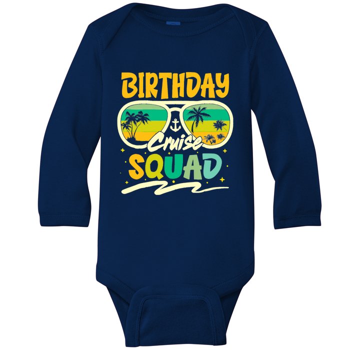 Birthday Summer Cruise Squad Party Vintage Lovers Holiday Baby Long Sleeve Bodysuit