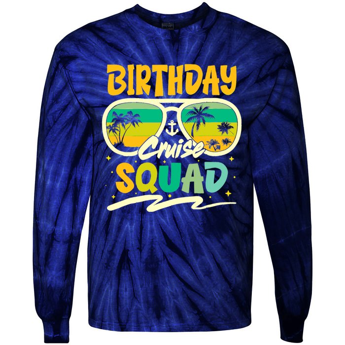 Birthday Summer Cruise Squad Party Vintage Lovers Holiday Tie-Dye Long Sleeve Shirt