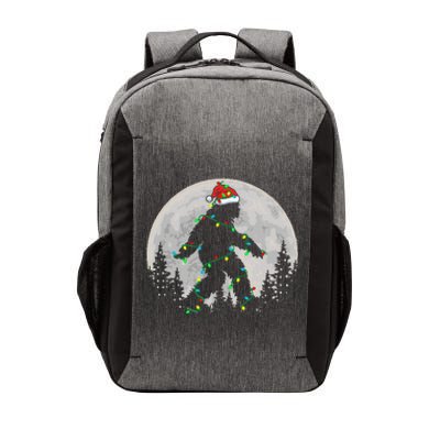 Bigfoot Santa Christmas Tree Lights Vector Backpack