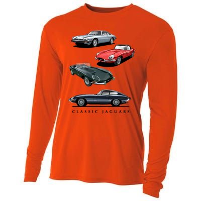 British Sports Cars Gift Classic Jaguars Gift Cooling Performance Long Sleeve Crew